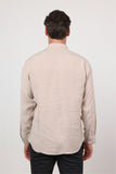 Long Sleeve Button Collar Pocketless Slim Fit Modal Shirt 1004260162