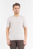Short Sleeve Plain Crew Neck Pocketless Slim Fit T-Shirt 1011250179