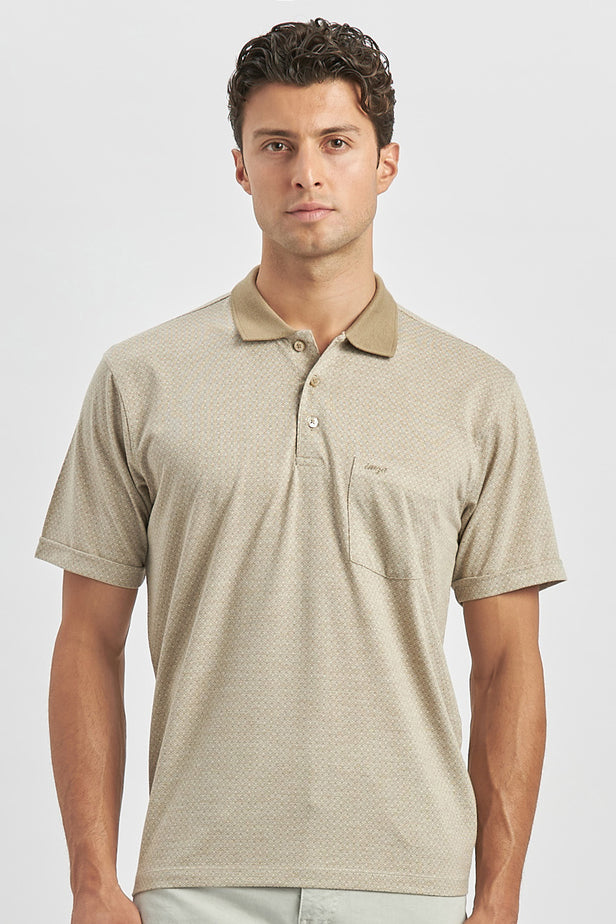 IMZA Men's Jacquard Comfort Fit Classic Polo T-Shirt – 1011240190