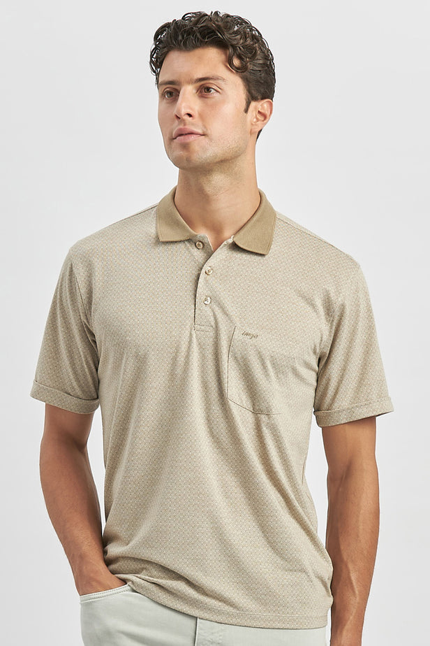 IMZA Men's Jacquard Comfort Fit Classic Polo T-Shirt – 1011240190