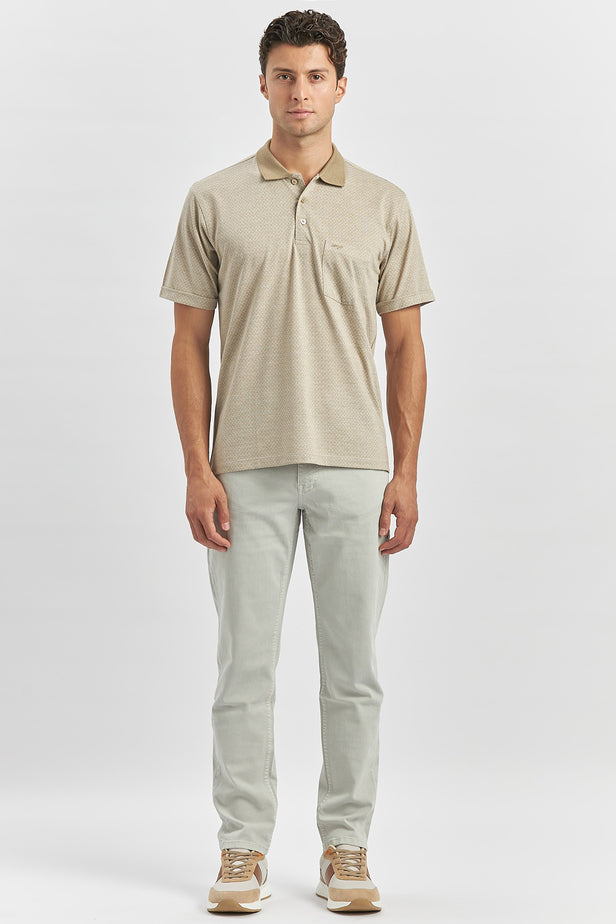 IMZA Men's Jacquard Comfort Fit Classic Polo T-Shirt – 1011240190