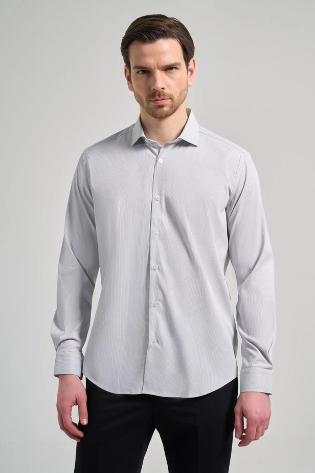 IMZA Men's Striped Stretch Slim Fit Classic Shirt – 1004250158