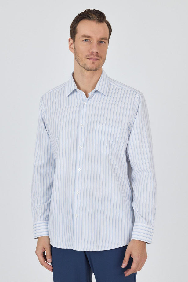 IMZA Men's Striped Cotton Comfort Fit Classic Shirt – 1004250193