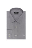 Long Sleeve Patterned Stiff Collar Pocketless Slim Fit Classic Shirt 1004225178