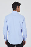 Long Sleeve Hard Collar Pocketless Slim Fit Stretch Shirt 1004250195