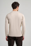 Long Sleeve Plain Knitted Crew Neck Pocketless Cotton Slim Fit Knitwear 1012245163