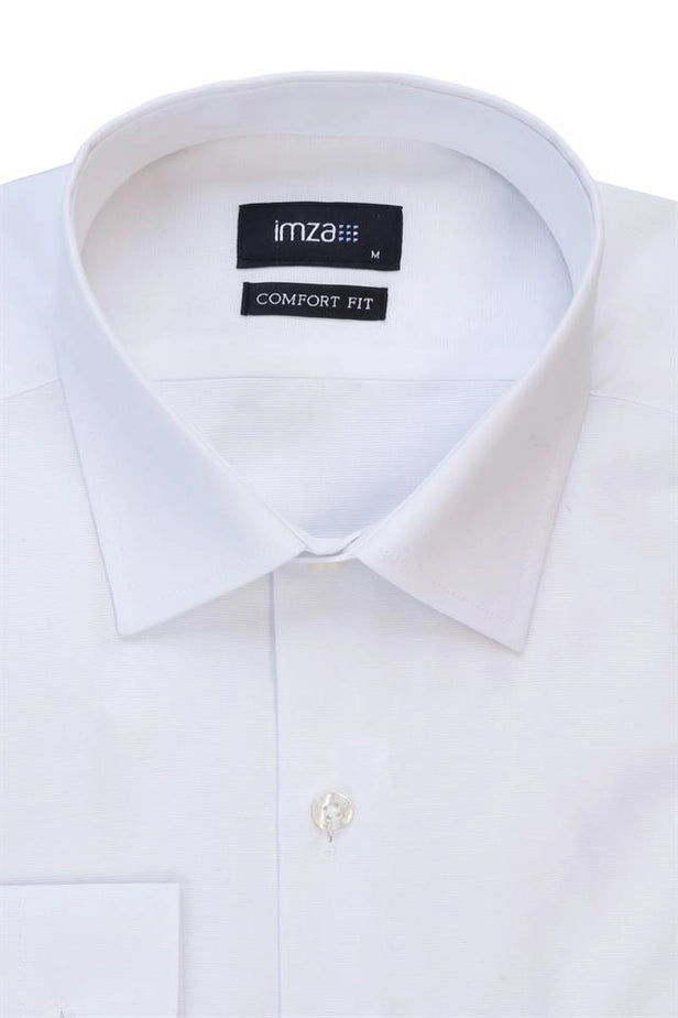 IMZA Men's Fil-a-Fil Comfort Fit Basic Shirt – White – 1004220002