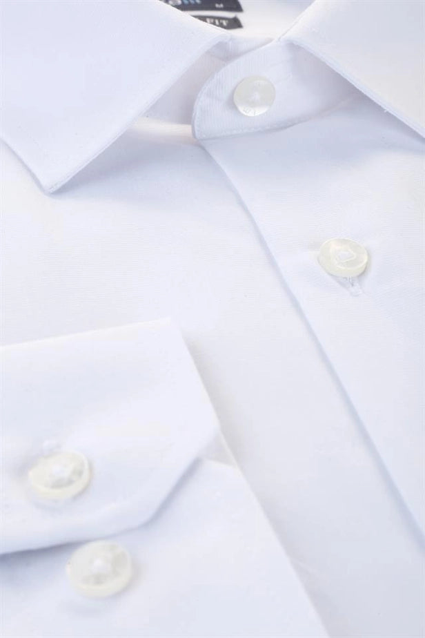 IMZA Men's Fil-a-Fil Comfort Fit Basic Shirt – White – 1004220002