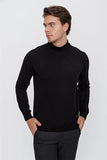 Half Turtleneck Long Sleeve Pocketless Comfort Fit Cotton Knitwear 1012255203