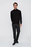 Half Turtleneck Long Sleeve Pocketless Comfort Fit Cotton Knitwear 1012255203