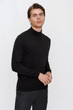 Half Turtleneck Long Sleeve Pocketless Comfort Fit Cotton Knitwear 1012255203