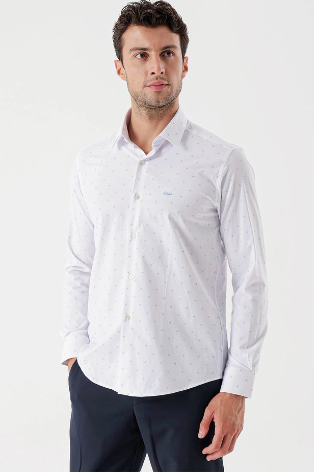 IMZA Men's Printed Slim Fit Classic Shirt – 1004235106