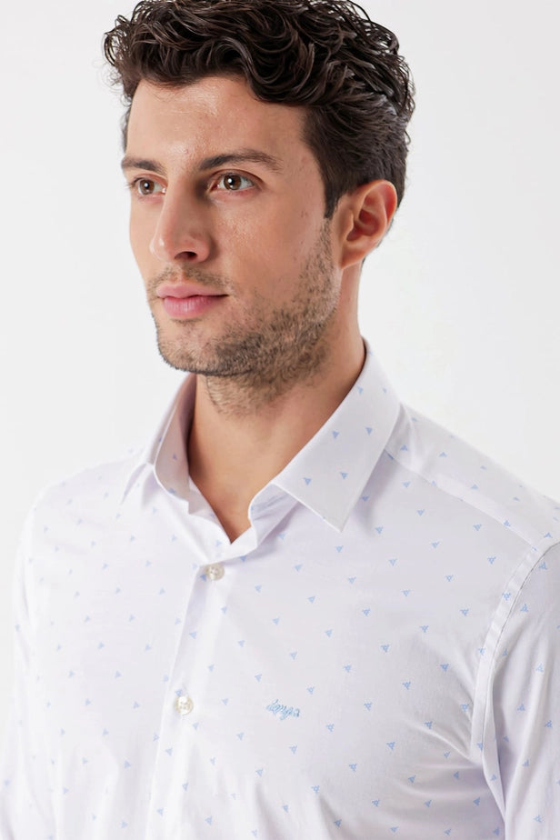 IMZA Men's Printed Slim Fit Classic Shirt – 1004235106