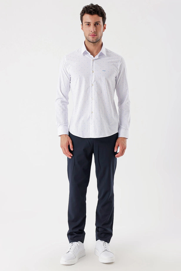 IMZA Men's Printed Slim Fit Classic Shirt – 1004235106