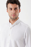 DMT Collar Long Sleeve Pocketless Slim Fit Classic Stretch Shirt 1004230233