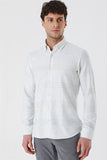 Long Sleeve Striped Pocketless Cotton Classic Slim Fit Shirt 1004230164