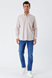 Long Sleeve Patterned Armured Pocket Cotton Comfort Fit Classic Shirt 1004230189