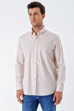 Long Sleeve Patterned Armured Pocket Cotton Comfort Fit Classic Shirt 1004230189