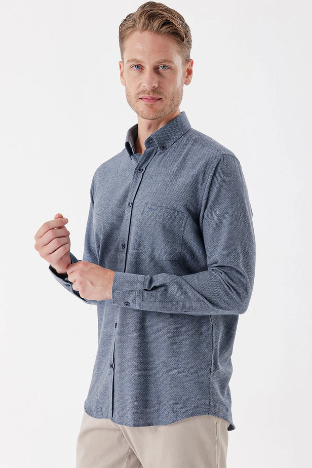 IMZA Men's Patterned Dobby Comfort Fit Shirt – 1004235139