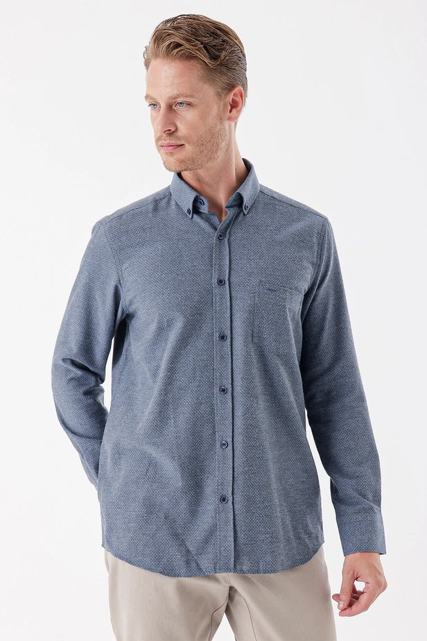 IMZA Men's Patterned Dobby Comfort Fit Shirt – 1004235139
