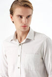 IMZA Men's Patterned Comfort Fit Classic Shirt – Light Beige – 1004235158
