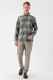 IMZA Men's Checked Gabardine Comfort Fit Casual Shirt – 1004235112