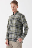 IMZA Men's Checked Gabardine Comfort Fit Casual Shirt – 1004235112