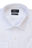 Long Sleeve Filafil Stiff Collar Pocket Cotton Basic Comfort Fit Shirt 1004230002