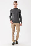 Long Sleeve Knitted Half Turtleneck Cotton Comfort Fit Knitwear 1012235001