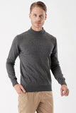 Long Sleeve Knitted Half Turtleneck Cotton Comfort Fit Knitwear 1012235001