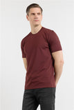Short Sleeve Crew Neck Pocketless Standard Fit Knit T-Shirt 1011260151