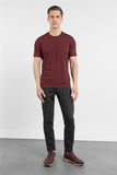 Short Sleeve Crew Neck Pocketless Standard Fit Knit T-Shirt 1011260151