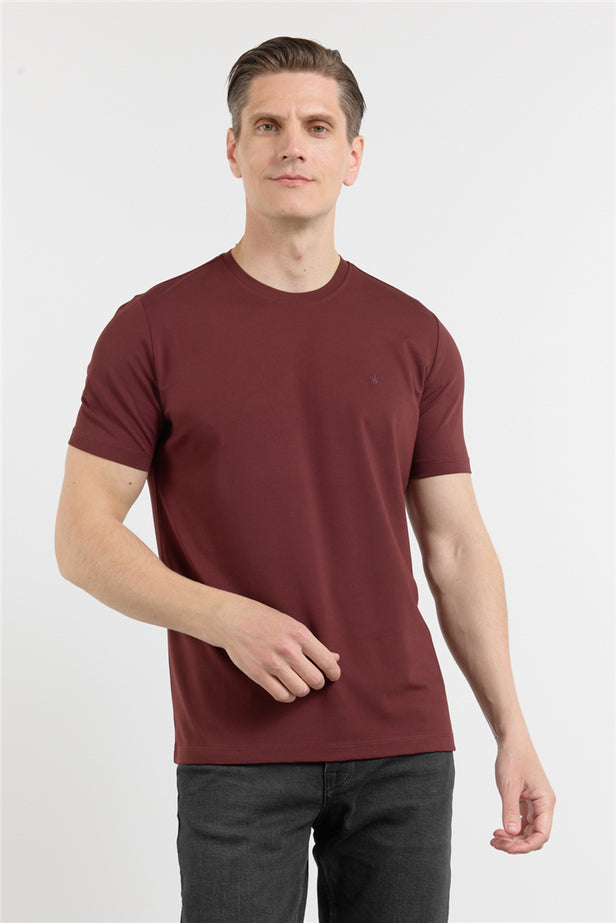 Short Sleeve Crew Neck Pocketless Standard Fit Knit T-Shirt 1011260151