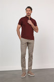 Short Sleeve Italian Collar Pocketless Standard Fit T-Shirt 1011260150