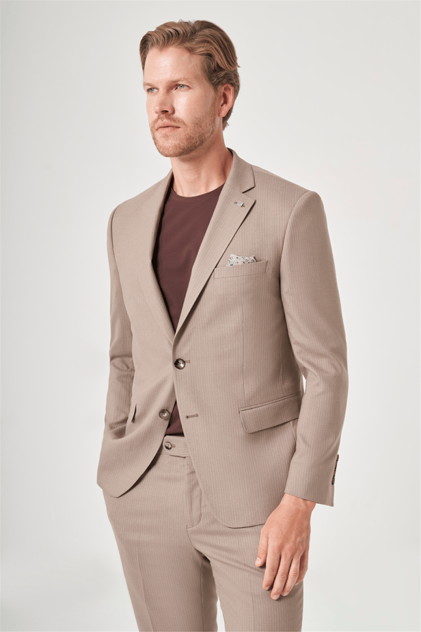 IMZA Men's Striped Slim Fit Classic Suit – 1001260901