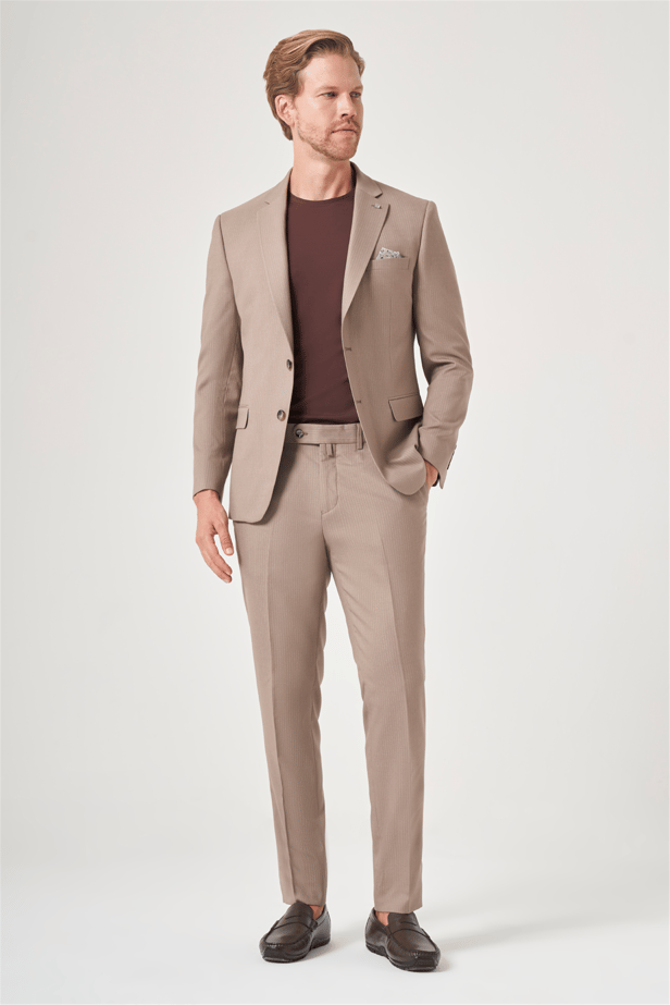 IMZA Men's Striped Slim Fit Classic Suit – 1001260901