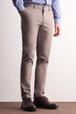 Side Pocket Straight Leg Slim Fit Cotton Chino Casual Trousers (Model 1003255165)