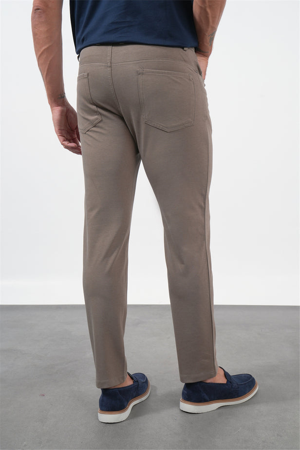 IMZA Men's Knitted Slim Fit Casual 5-Pocket Pants – 1003260906
