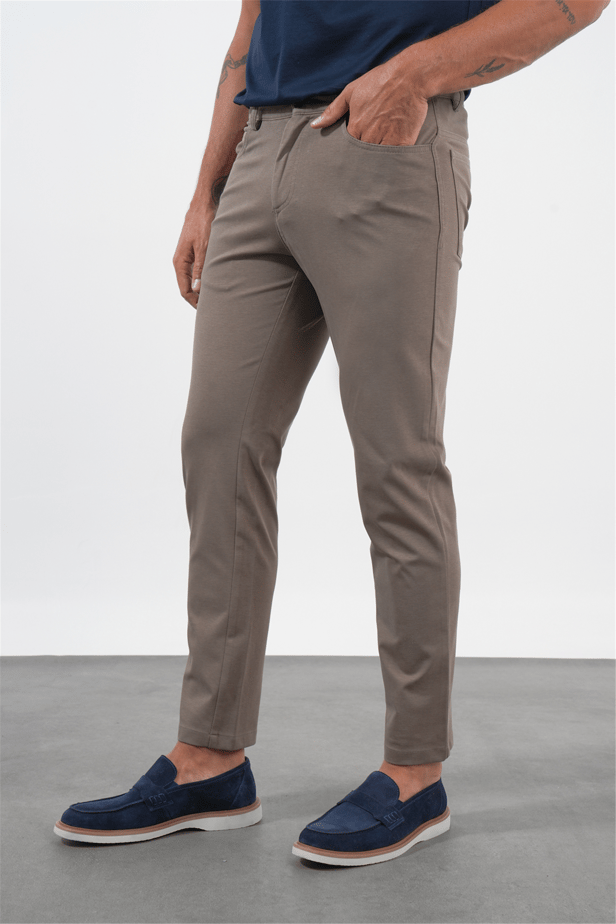 IMZA Men's Knitted Slim Fit Casual 5-Pocket Pants – 1003260906