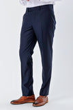 Light Navy Side Pocket Plain Weave Comfort Fit Classic Trousers 1003235151
