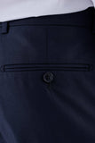 Light Navy Side Pocket Plain Weave Comfort Fit Classic Trousers 1003235151
