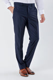 Light Navy Side Pocket Plain Weave Comfort Fit Classic Trousers 1003235151