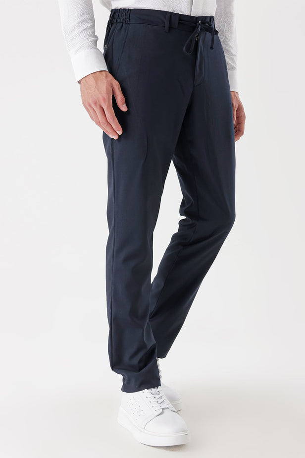 Stretch Side Pocket Casual Slim Fit Jogger Trousers 1003235121