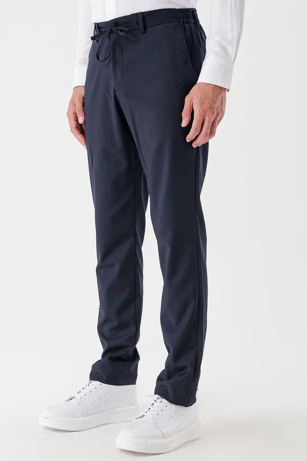 Stretch Side Pocket Casual Slim Fit Jogger Trousers 1003235121